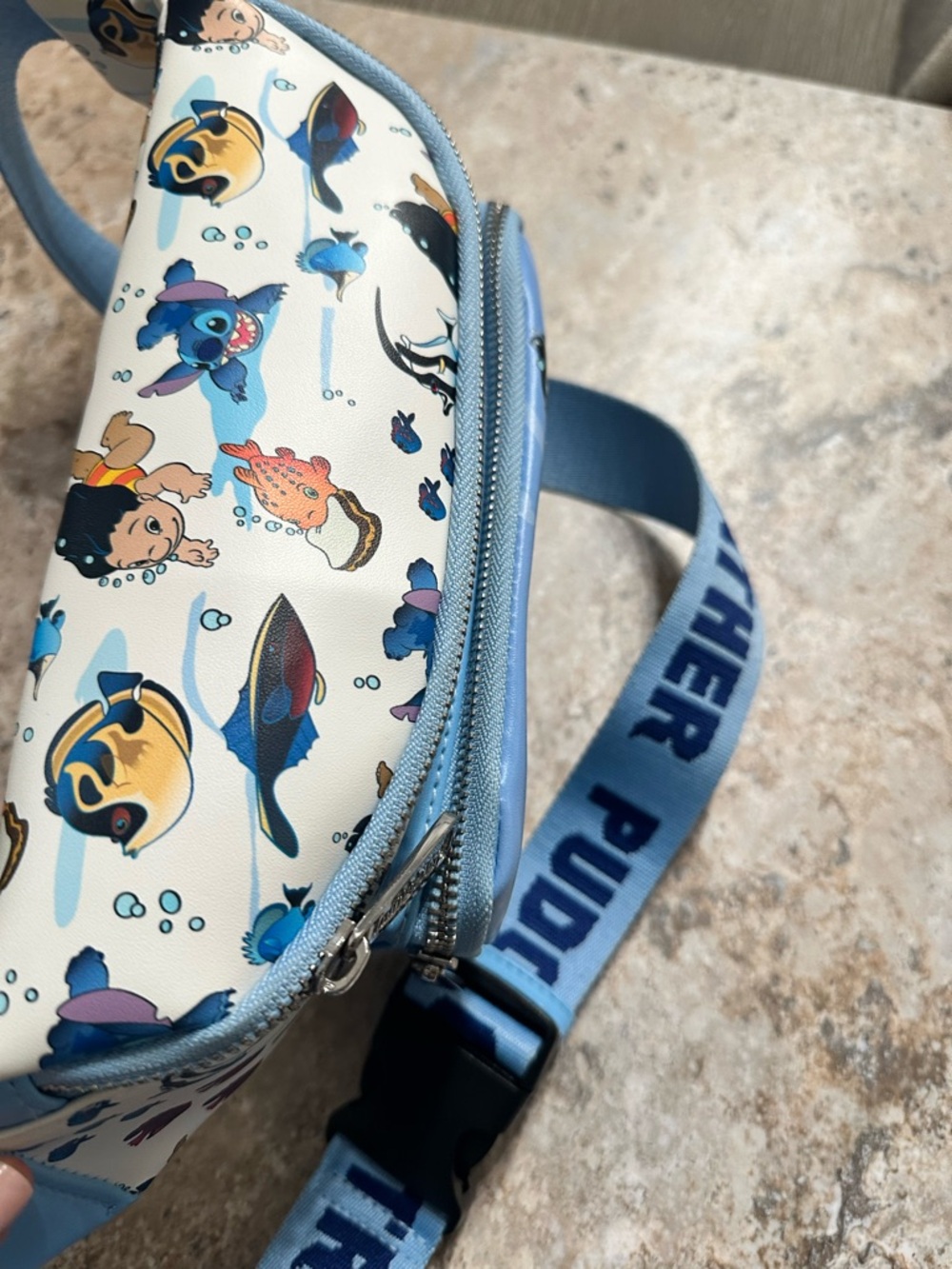 Lilo & Stitch Loungefly Pudge controls the weather Crossbody Bag - Picture 4 of 8
